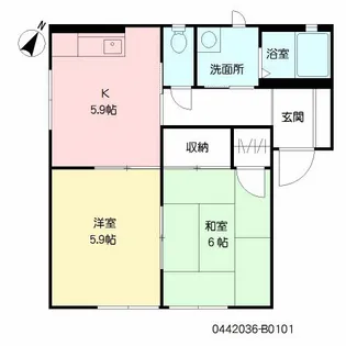 フォーレス向日葵【1階】の間取り