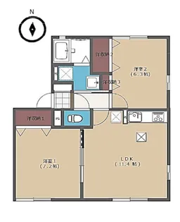 ラ・プランタン【1階】の間取り