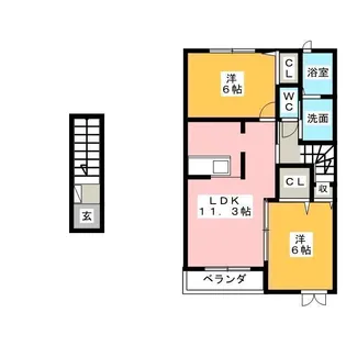 サンリット新池A【2階】の間取り