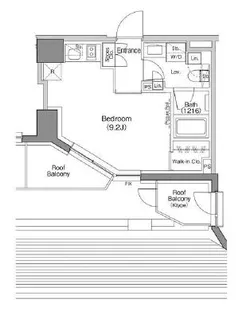 ザ・パークハビオ神楽坂香月【5階】の間取り