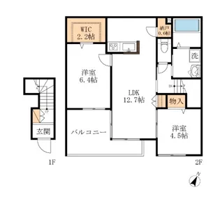 Excel Court C【2階】の間取り