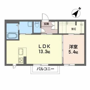 エクラシエ自由ヶ丘【2階】の間取り