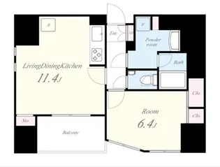 テアトル神南【2階】の間取り