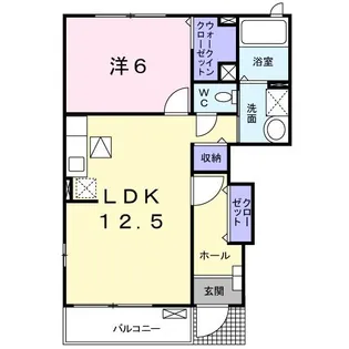 アベニール B【1階】の間取り