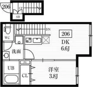 ミハス荻窪II【2階】の間取り