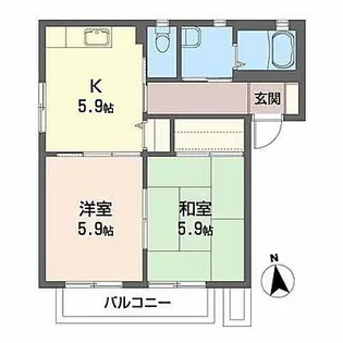 P・ラゲットA【2階】の間取り