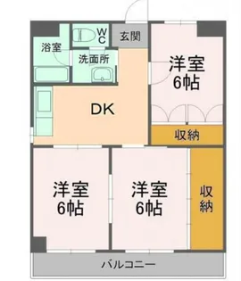 とどろきハイツ【2階】の間取り