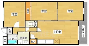 浜寺パークハイツ【1階】の間取り