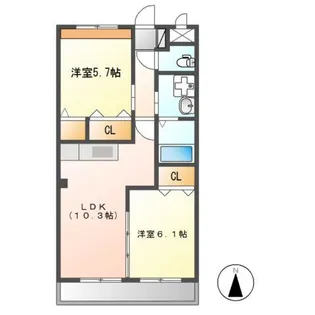 ファミールコート【2階】の間取り