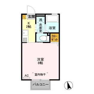 フラワーレジデンス フローラル D【1階】の間取り