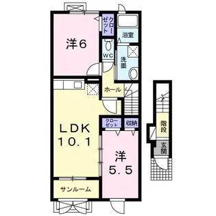 リアンフル-ル【2階】の間取り