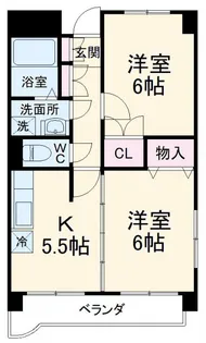 ヴァンコーポ大赤見【2階】の間取り
