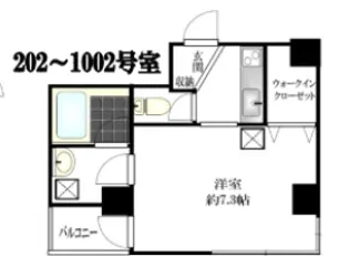 グロース横浜【7階】の間取り