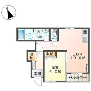 メゾン・ド・フォンテーヌ【1階】の間取り