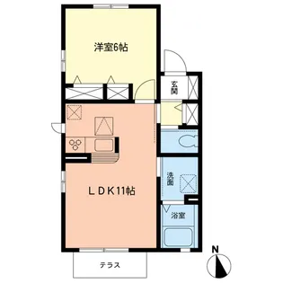グリーンヒルズ【1階】の間取り