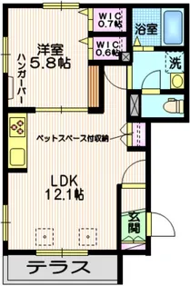 ヘーベルメゾン目黒本町SOUTH【1階】の間取り