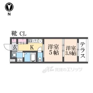 レシオス京都西院【1階】の間取り
