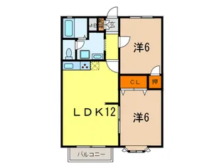 ルシェール岩園【1階】の間取り