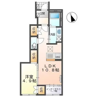 スリーファースト【1階】の間取り