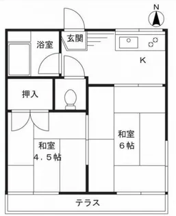 若草ハイツ【2階】の間取り