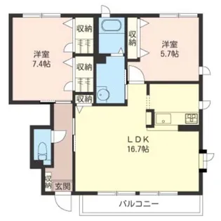 ラフィーネ日吉台 B【1階】の間取り