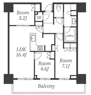 グランドメゾン新梅田タワーTHE CLUB RESIDENCE【31階】の間取り