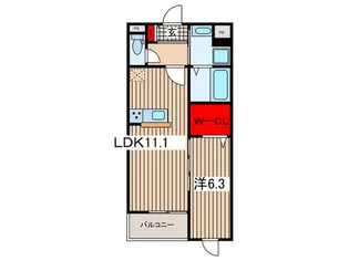 Cocon三橋【1階】の間取り
