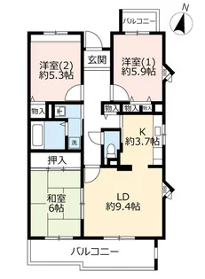 URアルビス寺本【4階】の間取り