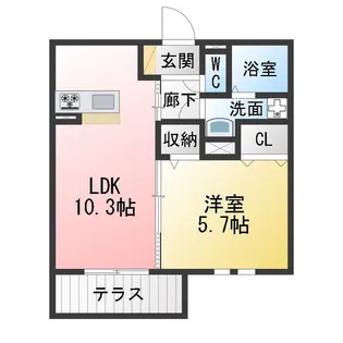 仮)ユアメゾン花の木【1階】の間取り