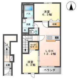ラ・ソレイユ A【2階】の間取り