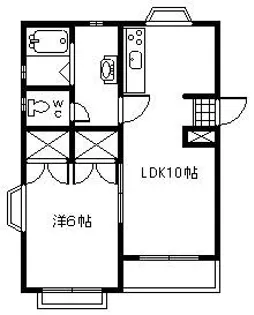 シティハイツ船越【2階】の間取り