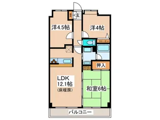 ドラゴンマンション橋本六番館【2階】の間取り