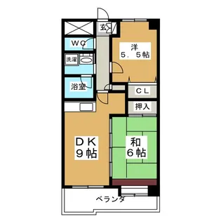 ヴィラIZUMIセントラル【5階】の間取り