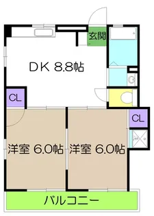 エクセルハウス三園【2階】の間取り