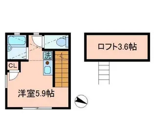 バーミープレイス王子II【2階】の間取り
