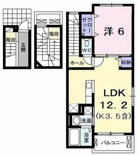 フェリスコート【3階】の間取り