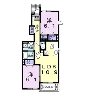 ルーセント・S I【1階】の間取り