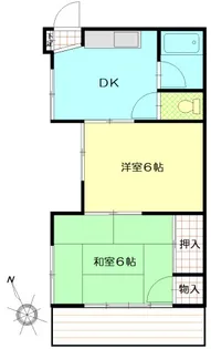 メゾンマツモト B棟【1階】の間取り