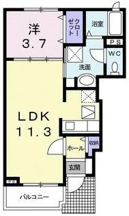 ルミエール【1階】の間取り