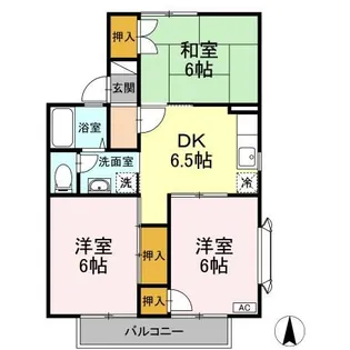 サンハイム A【2階】の間取り