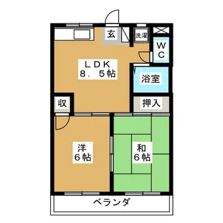 ビングスフジ【2階】の間取り