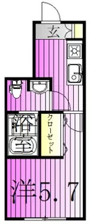 レベアス北千住【1階】の間取り
