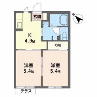 イーストコート【1階】の間取り