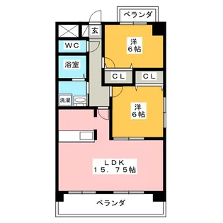 ボン・ヴォヤージュ【2階】の間取り