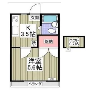 バーディーエイト【1階】の間取り