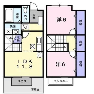 ヴィラシャルマンC【1階】の間取り