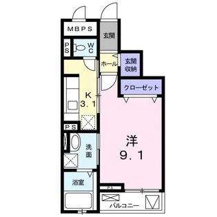 セレノ アロッジオVII【3階】の間取り