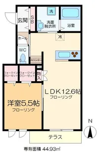 ユーグラシアB【1階】の間取り