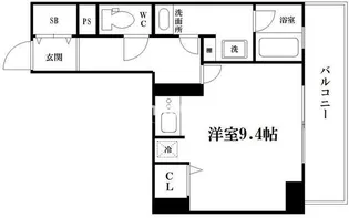 エスリード西本町【14階】の間取り