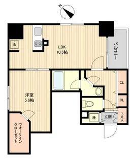 ラクラス月島【9階】の間取り
